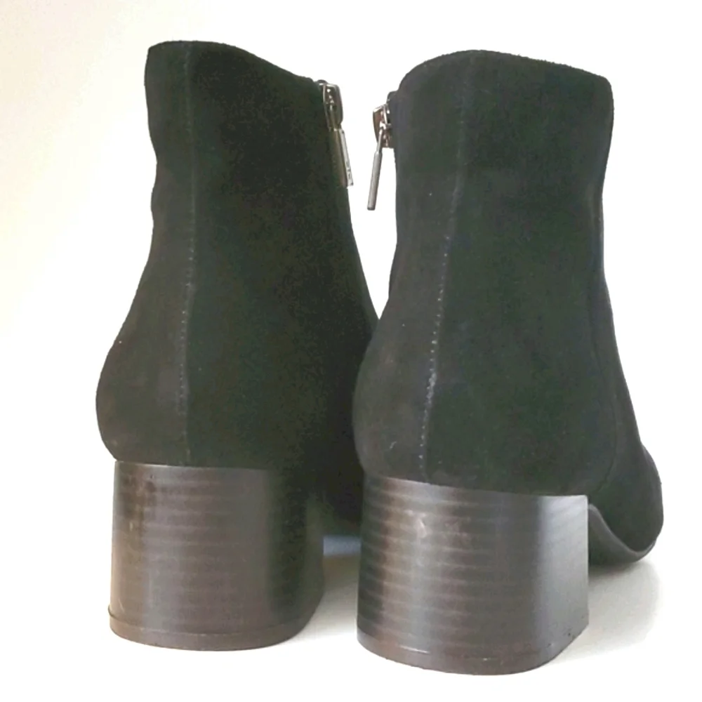 Kenneth Cole Reaction Road Stop Black Suede Leather Ankle Boots 10